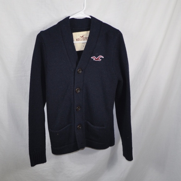 Hollister Other - Hollister Men's Blue Button Down Sweater